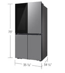 Samsung Bespoke 4-Door Flex™ Refrigerator (29 cu. ft.) with Beverage Zone™ and Auto Open Door in Stainless Steel