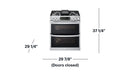 LG - 6.9 Cu. Ft. Smart Slide-In Double Oven Gas True Convection Range with EasyClean and InstaView - Stainless Steel Model:LTGL6937F
