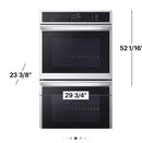 LG - 30" Smart Built-In Electric Double Wall Oven with Steam Sous Vide - Stainless Steel
Model:WDEP9427F