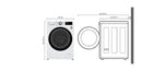 LG - 2.4 Cu. Ft. High-Efficiency Smart Front Load Washer and Electric Dryer Combo with Steam and Sensor Dry WM3555HVA , WM3555HWA