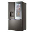 LG - 25.5 Cu. Ft. French Door-in-Door Counter-Depth Smart Refrigerator with Mirror InstaView - Black Stainless Steel LRYXC2606D
