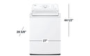 LG - 4.3 Cu. Ft. High-Efficiency Top Load Washer with SlamProof Glass Lid and 7.3 Cu. Ft. Electric Dryer with Sensor Dry - White WT6100CW . DLE6100W