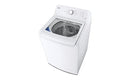 LG - 4.3 Cu. Ft. High-Efficiency Top Load Washer with SlamProof Glass Lid and 7.3 Cu. Ft. Electric Dryer with Sensor Dry - White WT6100CW . DLE6100W