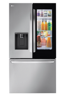 LG - 25.5 Cu. Ft. French Door Counter-Depth Smart Refrigerator with InstaView - Stainless steel LRFOC2606S