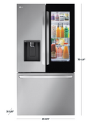 LG - 25.5 Cu. Ft. French Door Counter-Depth Smart Refrigerator with InstaView - Stainless steel LRFOC2606S