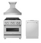 ZLINE 36 in. Kitchen Package with DuraSnow¬ Stainless Dual Fuel Range, Ducted Vent Range Hood and Dishwasher (3KP-RASRH36-DW)