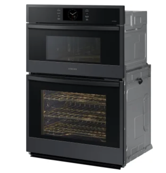 Samsung BESPOKE  30 Inch Smart Combination Electric Wall Oven with 5.1 cu.ft. Oven Capacity, 1.9 cu.ft. Microwave Capacity, Air Fry, Air Sous Vide, Dual Convection, Steam/Self Clean, 7 Inch LCD Screen, Steam Bake, Wi-fi connectivity, and Sabbath Mode
