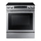 Samsung - 5.8 Cu. Ft. Electric Self Cleaning Slide In Range with Convection - Stainless steel