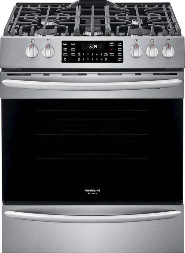 Frigidaire - Gallery 5.6 Cu. Ft. Slide-In Gas Range with Air Fry - Stainless steel