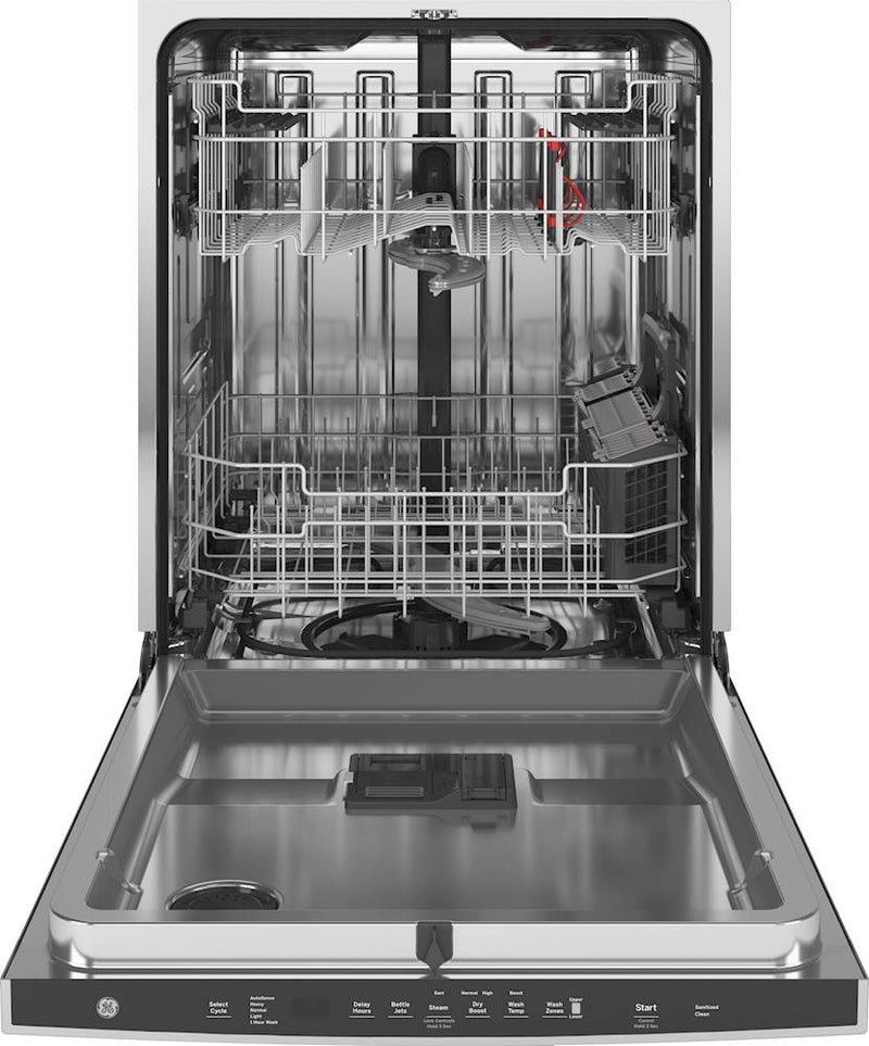 GE - Top Control Built-In Dishwasher with Tub, Dry Boost, 48dBA - Stainless steel