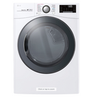 LG TurboSteam Smart Wi-Fi Enabled 7.4-cu ft Stackable Steam Cycle Electric Dryer (White) ENERGY STAR