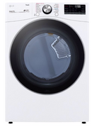 LG - 7.4 Cu. Ft. Stackable Smart Gas Dryer with Steam and Built In Intelligence - White DLGX4201W / DLGX4201B