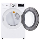 LG - 7.4 Cu. Ft. Stackable Smart Gas Dryer with Steam and Built In Intelligence - White DLGX4201W / DLGX4201B