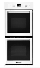 KitchenAid 24" 6.2 Cu. Ft. Electric Double Wall Oven with True European Convection & Self Clean - White
