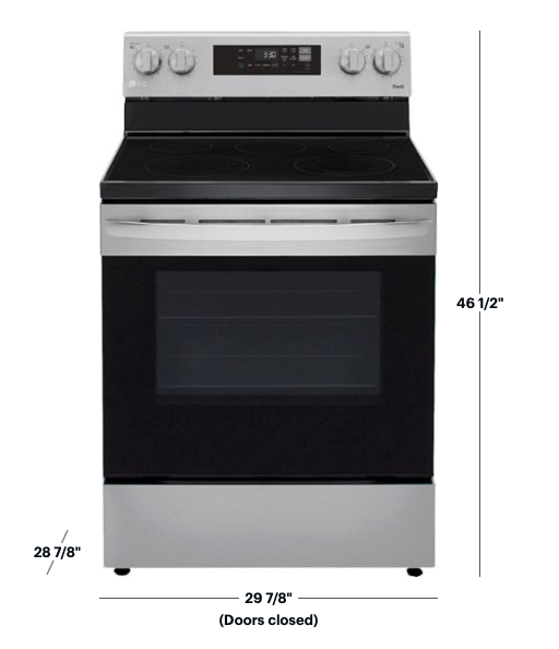 LG - 6.3 Cu. Ft. Smart Freestanding Electric Range with EasyClean and WideView Window - Stainless steel