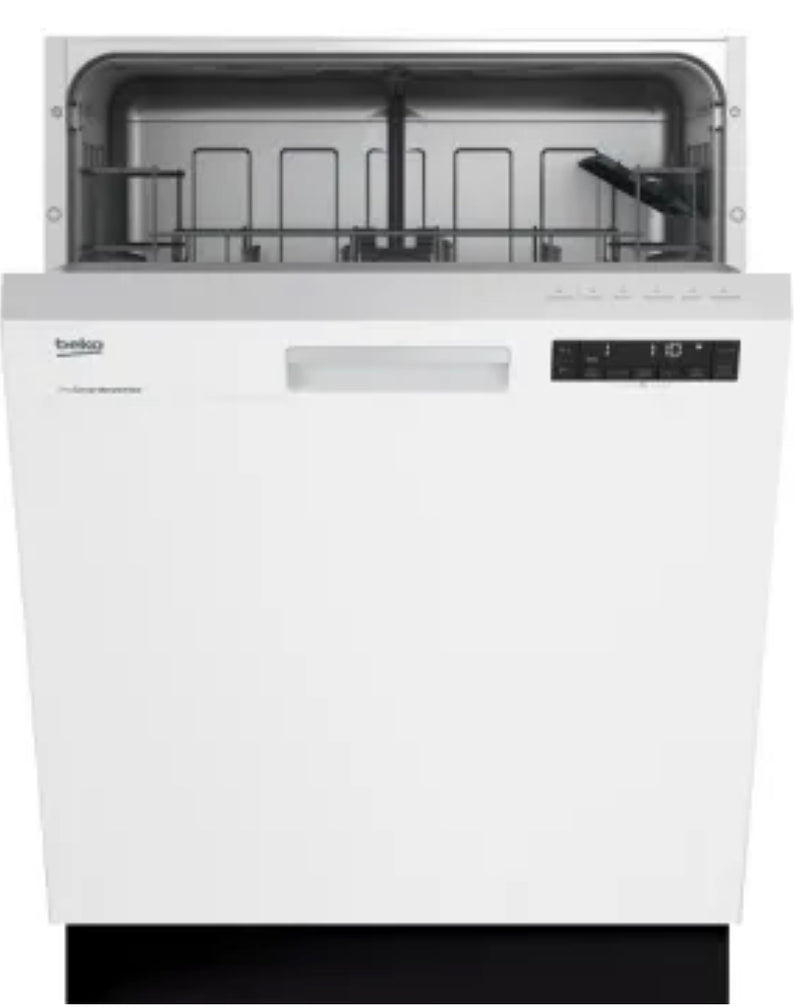 Beko 24 Inch Built-In Dishwasher with 5 Wash Cycles, 14 Place Settings, Quick Wash, Soil Sensor, Energy Star Certified , Fingerprint-Free
