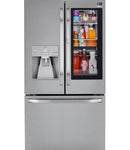 LG - STUDIO 23.5 Cu. Ft. French InstaView Door-in-Door Counter-Depth Refrigerator with Craft Ice - Stainless steel