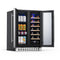 NewAir 24 In. 20 Bottle and 60 Can Dual Zone Wine and Beverage Cooler, NWB080SS00