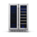 NewAir 24 In. 20 Bottle and 60 Can Dual Zone Wine and Beverage Cooler, NWB080SS00