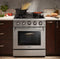 THOR Kitchen 30 in. Natural Gas Burner/Electric Oven Range in Stainless Steel, HRD3088U