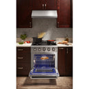 THOR Kitchen 30 in. Natural Gas Burner/Electric Oven Range in Stainless Steel, HRD3088U