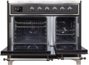 ILVE Majestic II 40" Induction Range with Element Stove and Electric Oven in Matte Graphite with Chrome Trim, UMDI10NS3MGC
