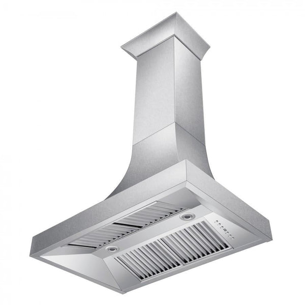 ZLINE 30 in. Designer Series DuraSnow® Stainless Finish Indoor Wall Range Hood, 8632S-30