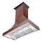 ZLINE 48 in. Designer Series Hand-Hammered Copper Finish Wall Range Hood, 8632H-48