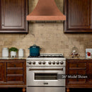 ZLINE 36 in. Designer Series Hand-Hammered Copper Finish Wall Range Hood, 8632H-36