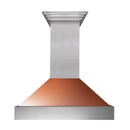 ZLINE 30 in. Ducted DuraSnow® Stainless Steel Range Hood with Copper Shell, 8654C-30