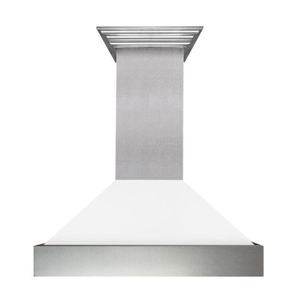 ZLINE 48 in. DuraSnow® Finish Range Hood with White Matte Shell, 8654WM-48