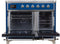 ILVE Majestic II 40" Induction Range with Element Stove and Electric Oven in Blue with Chrome Trim, UMDI10NS3MBC
