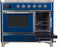 ILVE Majestic II 40" Induction Range with Element Stove and Electric Oven in Blue with Chrome Trim, UMDI10NS3MBC