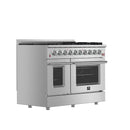 FORNO Galiano 48" 6.58 cu. ft. Gas Range with 8 Italian Burners in Stainless Steel, FFSGS6244-48