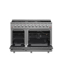 FORNO Galiano 48" 6.58 cu. ft. Gas Range with 8 Italian Burners in Stainless Steel, FFSGS6244-48