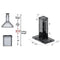 ZLINE 30 In. Convertible Island Mount Range Hood in Black Stainless Steel, BSKE2iN-30