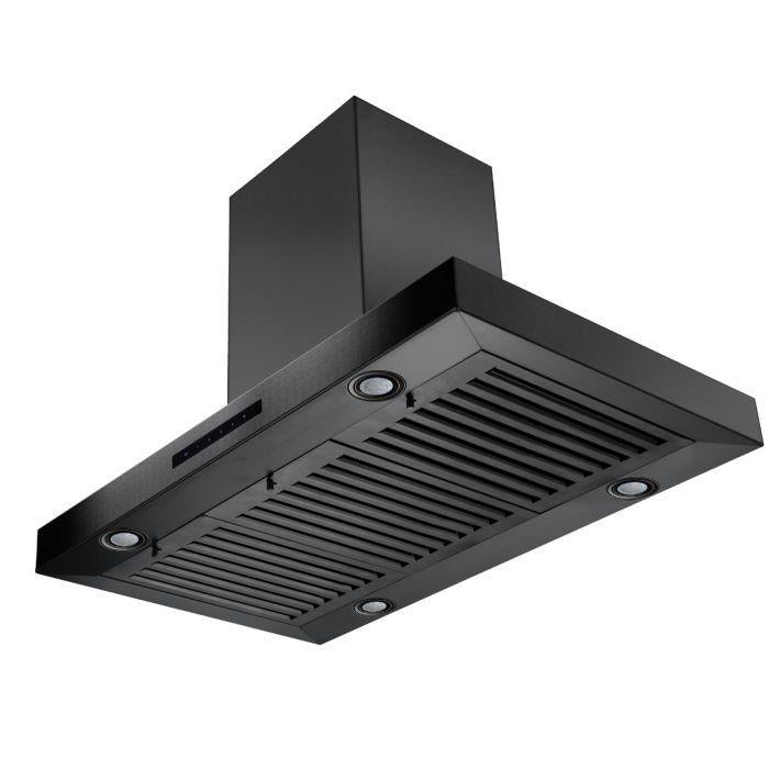 ZLINE 36 In. Convertible Island Mount Range Hood in Black Stainless Steel, BSKE2iN-36