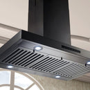 ZLINE 36 In. Convertible Island Mount Range Hood in Black Stainless Steel, BSKE2iN-36