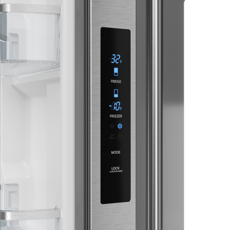 Gordon Ramsay by THOR Kitchen 30" 17.5 cu. ft. French Door Counter Depth Refrigerator with Ice Maker in Stainless Steel, RF3017FFD99