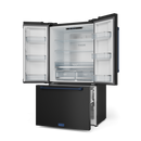 Gordon Ramsay by THOR Kitchen 36" 20.3 cu. ft. French Door Counter Depth Refrigerator with Ice Maker in Matte Black with Navy Blue Accents, RF3621CTD00-BLU