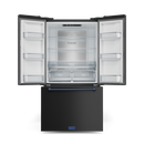 Gordon Ramsay by THOR Kitchen 36" 20.3 cu. ft. French Door Counter Depth Refrigerator with Ice Maker in Matte Black with Navy Blue Accents, RF3621CTD00-BLU