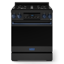Gordon Ramsay by THOR Kitchen 30" 4.55 cu. ft. Professional Natural Gas Range with Tilt Panel Touch Control and Self-Clean in Matte Black with Navy Blue Accents, RSG30B-BLU