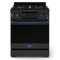 Gordon Ramsay by THOR Kitchen 30" 4.55 cu. ft. Professional Natural Gas Range with Tilt Panel Touch Control and Self-Clean in Matte Black with Navy Blue Accents, RSG30B-BLU