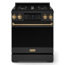 Gordon Ramsay by THOR Kitchen 30" 4.55 cu. ft. Professional Propane Gas Range with Tilt Panel Touch Control and Self-Clean in Matte Black with Bronze Accents, RSG30BLP-BRZ