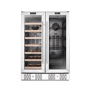 Empava 24" 20 Bottle and 78 Can Dual Zone Wine Cooler & Beverage Fridge, EMPV-BR03D