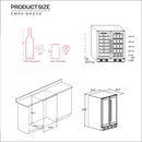 Empava 24" 20 Bottle and 78 Can Dual Zone Wine Cooler & Beverage Fridge, EMPV-BR03D