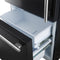 FORNO Espresso Milano 31" 17.2 cu. ft. Left Swing Refrigerator and Bottom Freezer with Ice Maker in Black and Silver Handles, FFFFD1786-31BLK