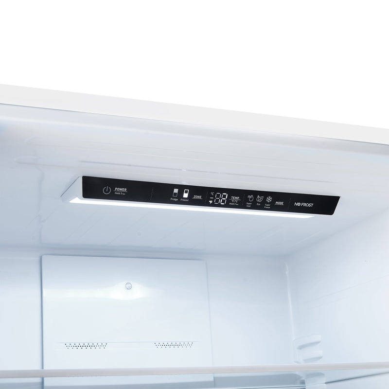FORNO Espresso Milano 31" 17.2 cu. ft. Left Swing Refrigerator and Bottom Freezer with Ice Maker in White and Silver Handles, FFFFD1786-31WHT