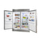 FORNO Rizzuto 60" 27.6 cu. ft. Refrigerator & Freezer in Stainless Steel with Grill Trim Kit, FFFFD1933-60S