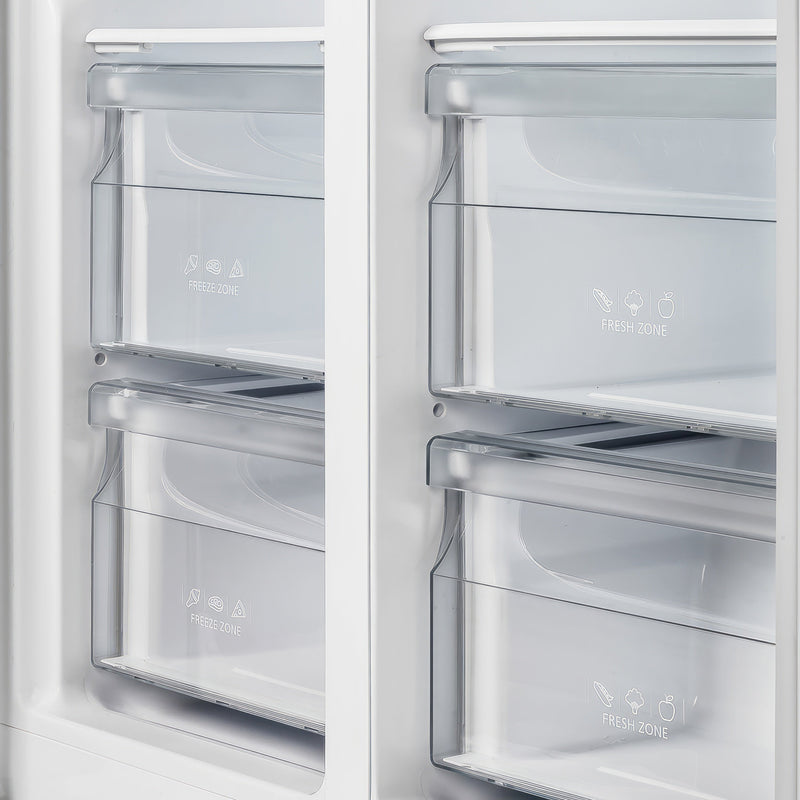 FORNO Espresso Salerno 33" 15.6 cu. ft. Refrigerator in Black with Silver Handles, FFRBI1805-33BLK